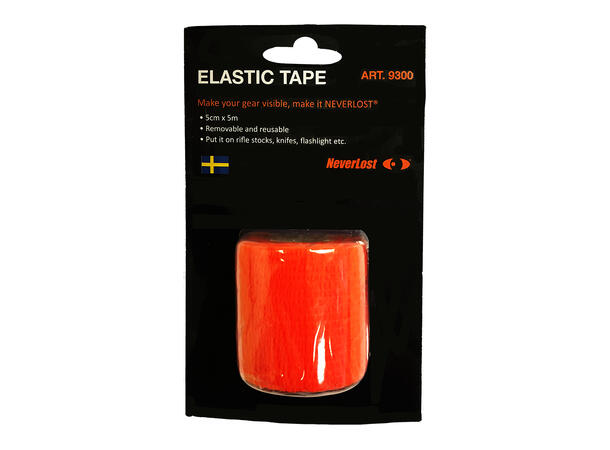NeverLost Markeringstape Orange Selvklebende tape, lengde 5m, bredde 5cm